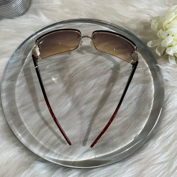 NEW Fantas-Eyes Y2K Rimless Square Oversized Tortoise Gradient Sunglasses NWOT - Picture 8 of 14